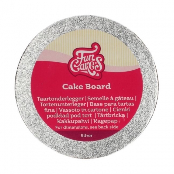 Cake Card Round Ø 10cm (4") / Thickness 3mm - SILVER